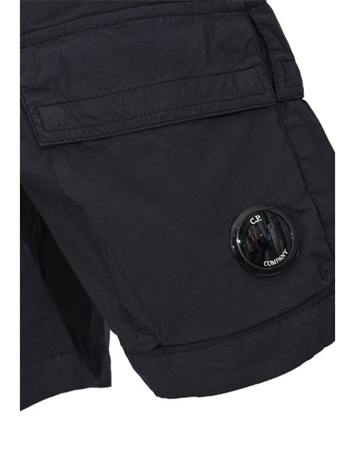 Bermuda in gabardina di cotone loose fit con pinces Total Eclipse C.P. COMPANY | 20CMBE256A 006439G888